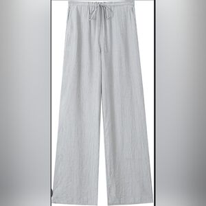 Zara Gray Wide Leg Pants Relaxed Fit